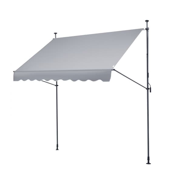 98x47 Patio-markiisi, sisäänvedettävä aurinkovarjo, kestävä rakenne, helppo käyttää, suojaa auringolta