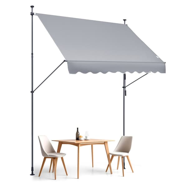 98x47 Patio-markiisi, sisäänvedettävä aurinkovarjo, kestävä rakenne, helppo käyttää, suojaa auringolta