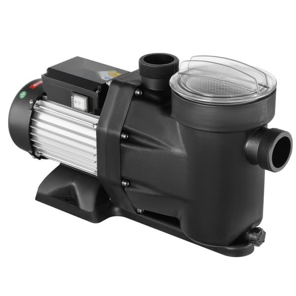 Svømmebassinpumpe 1,5 HK 1100 W, overjordisk poolpumpe, dobbelthastighed, maks. flow 27800 L/H, 220V-240V, spabade og kunstvanding