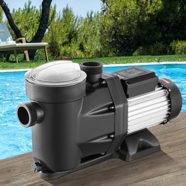 Simningspoolpump 2HP dubbelhastighet 1800W, maxflöde 33000L/H, 220V-240V, 1450/2860RPM för pooler, spa och bevattning