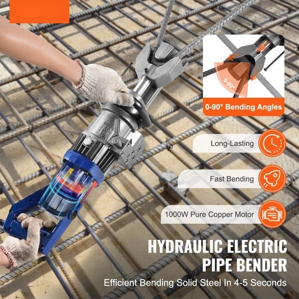 1000 W Sähköinen Hydraulinen Raudoitustanko, Tehokas ja Kestävä, 5/8 Tuuma (6-16 mm) Raudoitustankoon asti