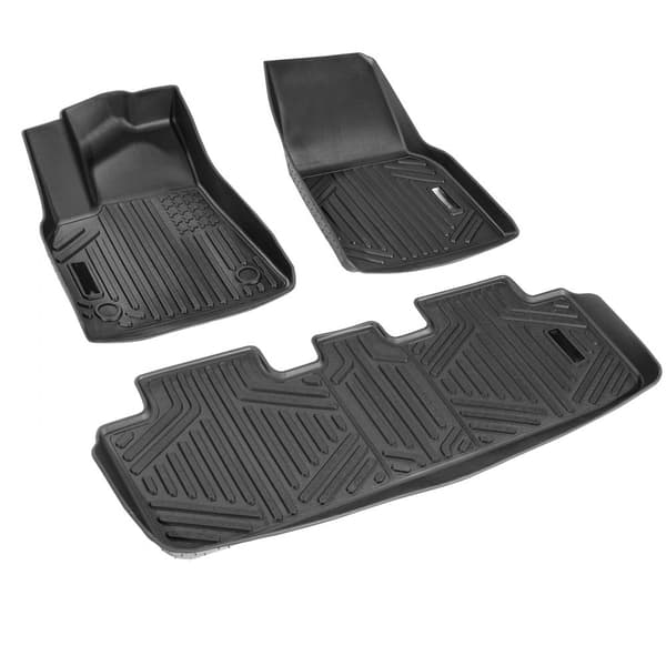 Tesla Model Y 2021-2024 Auton Lattiamatot, 3 kpl TPE-vuorattuja, Täydellinen Istuvuus
