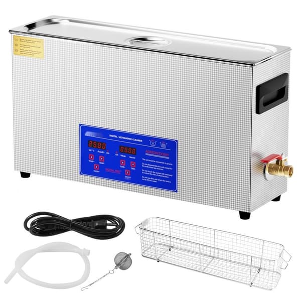 Ultraäänipyörän puhdistaja 10L, 300W, ajastin, lämmitinkori, tehokas puhdistus, nopea lämpötila säätö