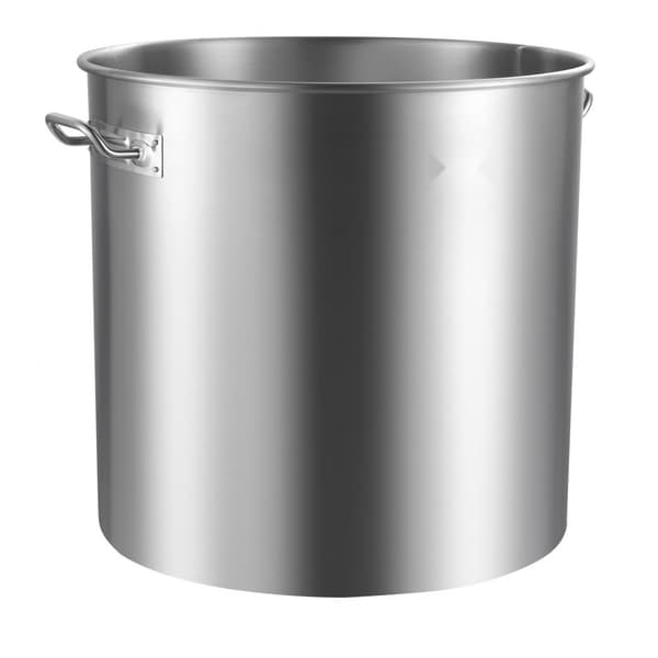 100QT Gryta i rostfritt stål, Matlagningskärl med korglock, Stort kapacitet för gröt och soppor, Hållbar och enkel att rengöra
