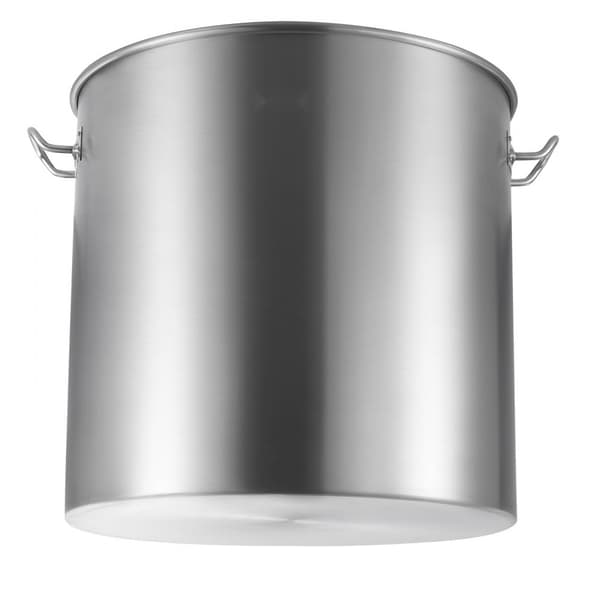 100QT Gryta i rostfritt stål, Matlagningskärl med korglock, Stort kapacitet för gröt och soppor, Hållbar och enkel att rengöra