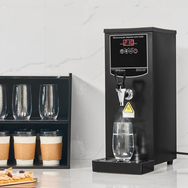 10L Kommerciel Elektrisk Vandkedel, Hurtig Varmtvandsdispenser i Rustfrit Stål, Effektiv og Holdbar.