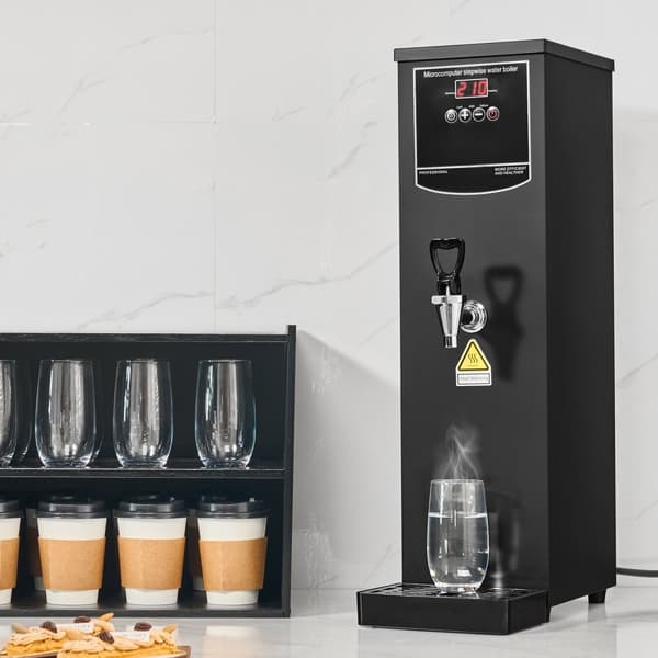 Vattenpanna 15L, elektrisk varmvattendispenser i rostfritt stål, snabb uppvärmning, effektiv lösning för caféer och restauranger