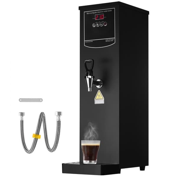 Vattenpanna 15L, elektrisk varmvattendispenser i rostfritt stål, snabb uppvärmning, effektiv lösning för caféer och restauranger
