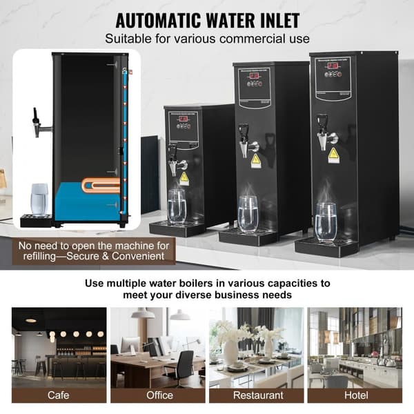 Kommersiell Elektrisk Vattenpanna 20L, Rostfritt Stål, Varmvattendispenser för Restaurang, Snabb Uppvärmning, Hållbar för Café och Catering