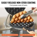 Miniatyrbild 4 av 11: Bubbelvåffelmaskin 1400W, Non-Stick, Äggpannkaka Bakmaskin, Optimal Värmeöverföring, Hög Prestanda, Perfekta Våfflor Varje Gång
