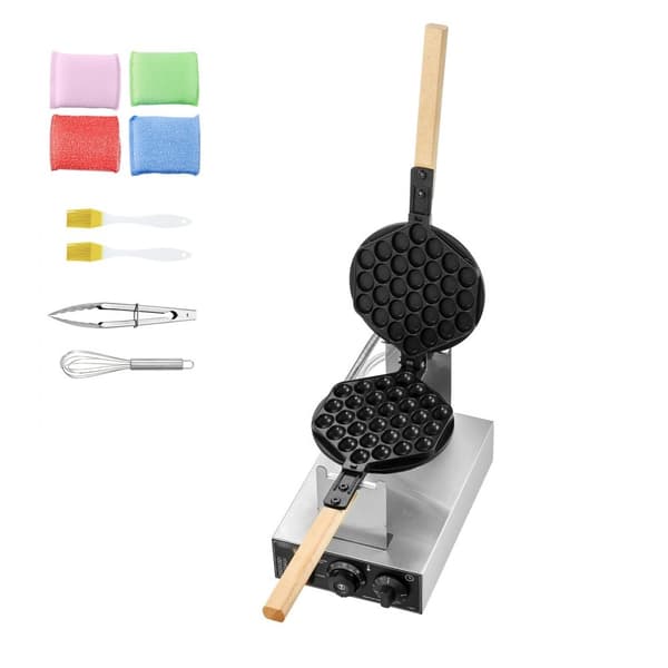 Bubbelvåffelmaskin 1400W, Non-Stick, Äggpannkaka Bakmaskin, Optimal Värmeöverföring, Hög Prestanda, Perfekta Våfflor Varje Gång