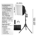 Pikkukuva 7 / 11: Softbox Valaistussarja 16x16 Tuumaa, 3000-6500K, säädettävä, kuvausvalaistus, nopea asennus, ammattitason valaistusratkaisu