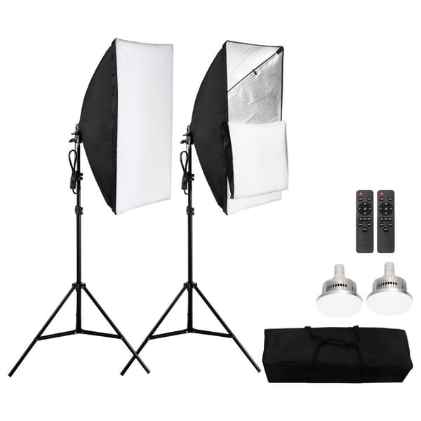 Softbox-valaistussarja 20x28 tuumaa, 45W LED-lamput 3000-6500K, ammattimainen valokuvaustarvike, valaistuksen säädettävyys