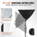 Miniatyrbild 4 av 11: Softbox-belysningskit 24x24 tum, 30W LED-lampor, justerbart stativ för professionell fotografering och videoproduktion, 5500K