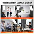 Miniatyrbild 6 av 11: Softbox-belysningskit 24x24 tum, 30W LED-lampor, justerbart stativ för professionell fotografering och videoproduktion, 5500K