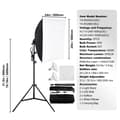 Miniatyrbild 7 av 11: Softbox-belysningskit 24x24 tum, 30W LED-lampor, justerbart stativ för professionell fotografering och videoproduktion, 5500K