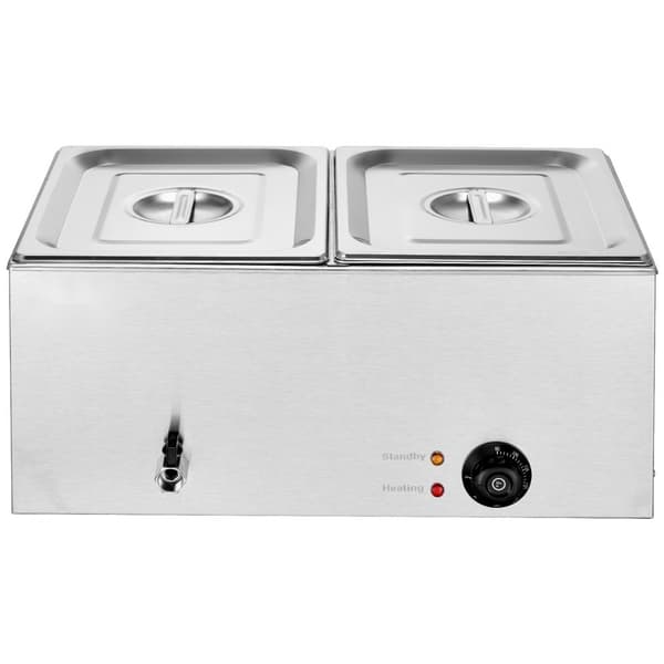 Kommersiell Elektrisk Matvärmare, 2-Panne Bain Marie, Buffé 17L, Energisnål och Hållbar Design, Effektiv Värme