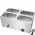 Miniatyrbild 11 av 11: Kommersiell matvärmare 4-pannor, 15L Bain-Marie, bänkskiva, snabb uppvärmning, perfekt för catering och restauranger