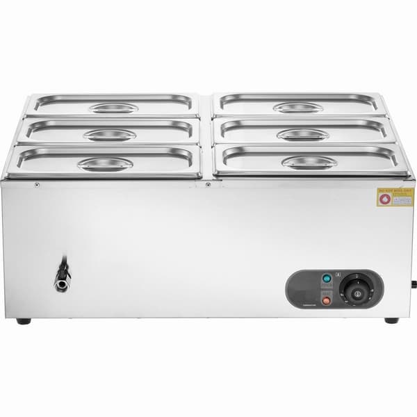 Kommerciel Elektrisk Madvarmer Bordplade Buffet, 6*5Qt Pande, Bain Marie, Effektiv og Holdbar, Ideel til Stort Selskab.