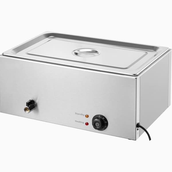 Kommerciel elektrisk madvarmer, bordplade buffet, 1*18L pande, Bain Marie, ideel til restauranter, hurtig opvarmning.