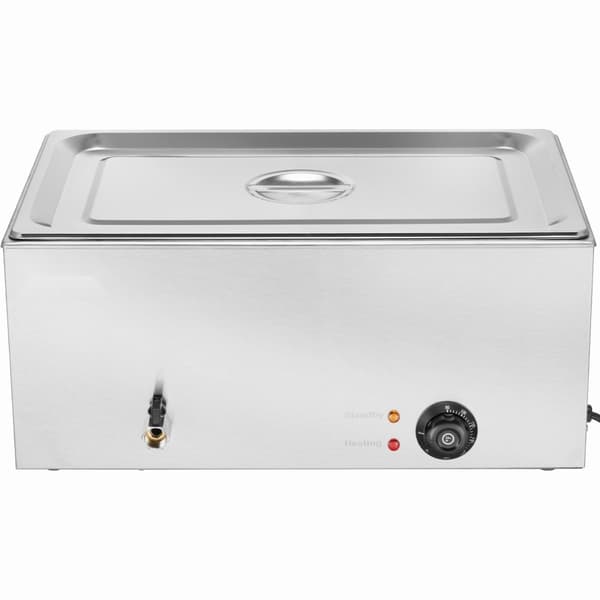 Kommerciel elektrisk madvarmer, bordplade buffet, 1*18L pande, Bain Marie, ideel til restauranter, hurtig opvarmning.
