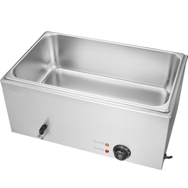 Kommerciel elektrisk madvarmer, bordplade buffet, 1*18L pande, Bain Marie, ideel til restauranter, hurtig opvarmning.
