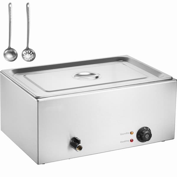 Kommerciel elektrisk madvarmer, bordplade buffet, 1*18L pande, Bain Marie, ideel til restauranter, hurtig opvarmning.