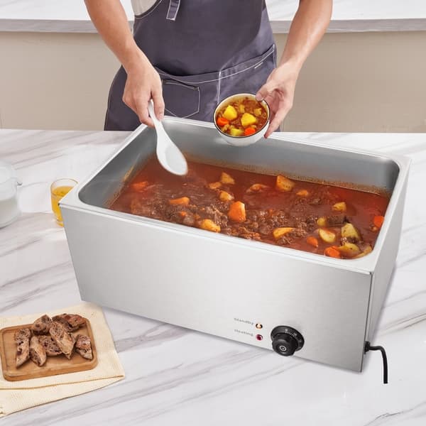 Kaupallinen 18L 1200W Bain Marie, pöytätason sähköruoanlämmitin, tehokas ja kompakti, täydellinen ravintolakäyttöön