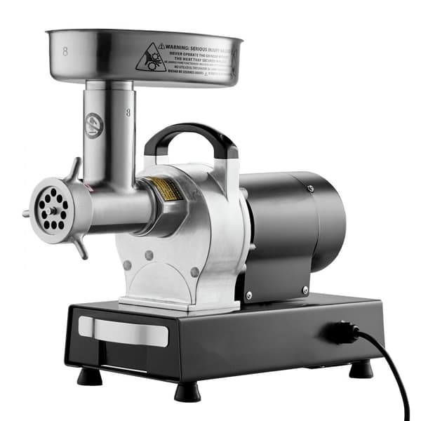 Kommerciel elektrisk kødkværn 6 Lbs/Min, Pølsestopper, kraftfuld køkkenapparat, hurtig og effektiv hakning.