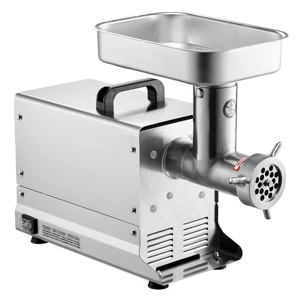 Kommerciel elektrisk kødkværn 5 Lbs/min, pølsestopper, køkkenmaskine, effektiv madlavning, robust design.
