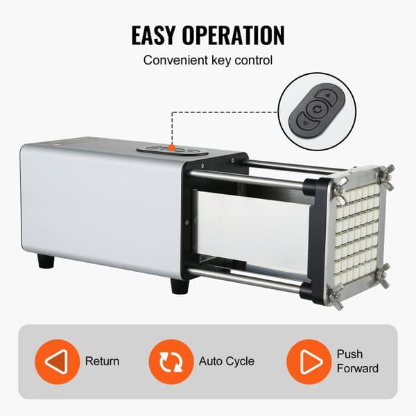 Elektrisk pommes fritesskärare, potatisskärare i rostfritt stål, hållbar design, snabb och effektiv, perfekt för hemmet och professionell användning