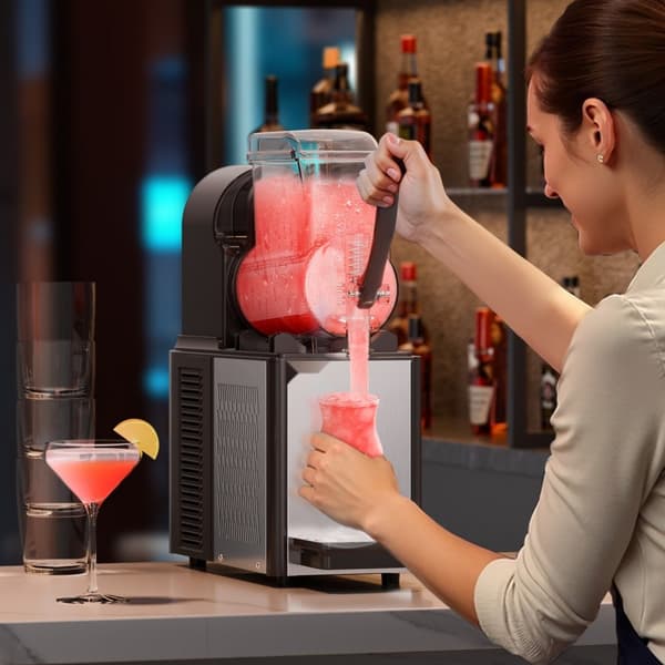 4L kommerciel slushy-maskine til margarita, smoothie og frosne drikke, hurtig frysefunktion, ideel til fest og café.