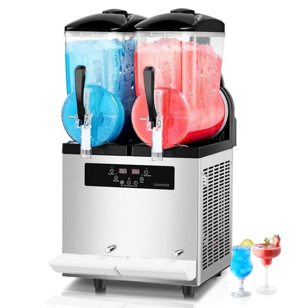 Kaupallinen Slushy Kone, 12Lx2, Margarita ja Smoothie Jäädytetty Juomavalmistaja