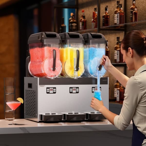 Kommersiell Slushy-maskin 12Lx3, Margaritamaskin, Smoothiemaskin, Frysta drycker, Hög kapacitet, Snabb och effektiv för evenemang