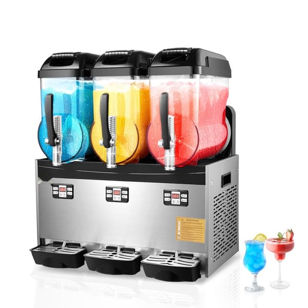 Kommersiell Slushy-maskin 12Lx3, Margaritamaskin, Smoothiemaskin, Frysta drycker, Hög kapacitet, Snabb och effektiv för evenemang