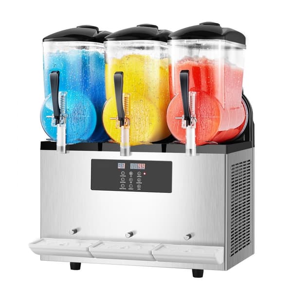 12Lx3 Kaupallinen Slushy-kone, Margarita Smoothie- ja Jäätelöjuomavalmistaja, helppo käyttää, kestävä rakenne