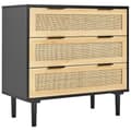 Miniatyrbillede 9 af 11: Rattan Skuffe Kommode 3 Skuffer, Natur Rattan, Perfekt til Soveværelse, Stilfuld Opbevaring, Pladsbesparende Design.