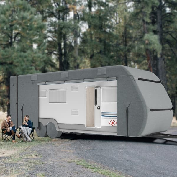 Asuntoauton Suoja 28-31 ft, 300D Oxford Kangas, Luokka A, Trailer Travel RV Cover, säänkestävä ja helppo asentaa