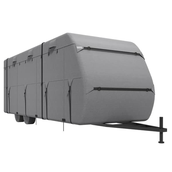 Husvagnsöverdrag 24-27 ft, Klass A, skydd mot regn och UV-strålar, hållbart icke-vävt tyg, lätt att installera, slitstarkt material
