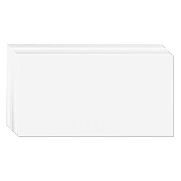 Loftfliser 10-Pak 24x24 PVC-skum, brandklassificeret, glat hvid, ideel til renovering og indretning af værelser.