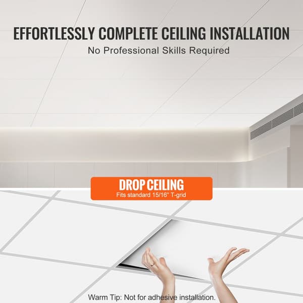 Loftfliser 12-pak, 24x24 cm, PVC-skum, brandklassificeret, glat hvid, ideel til indretning og renovering, nem installation.