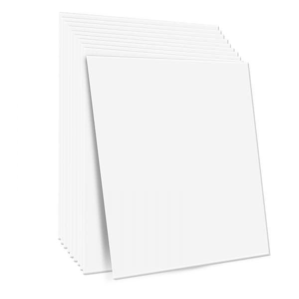 Loftfliser 12-pak, 24x24 cm, PVC-skum, brandklassificeret, glat hvid, ideel til indretning og renovering, nem installation.