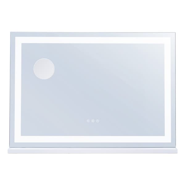 Oplyst Makeup Spejl 3 Farver, USB Desktop & Vægmontering, 31,5x21,7in, Justerbart Lys, Ideel til Makeup & Skønhed.