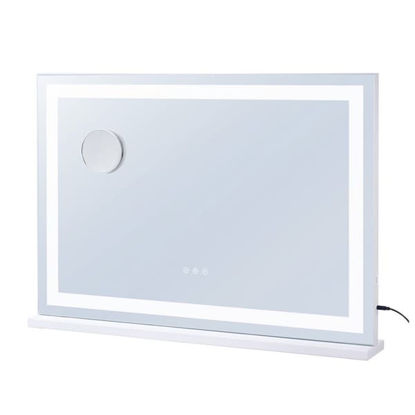 Oplyst Makeup Spejl 3 Farver, USB Desktop & Vægmontering, 31,5x21,7in, Justerbart Lys, Ideel til Makeup & Skønhed.