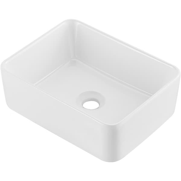 Moderne keramisk 16x12 badeværelsesvask, bordplade, hvid vask, slidstærk, elegant design, nem installation, perfekt til dit badeværelse.