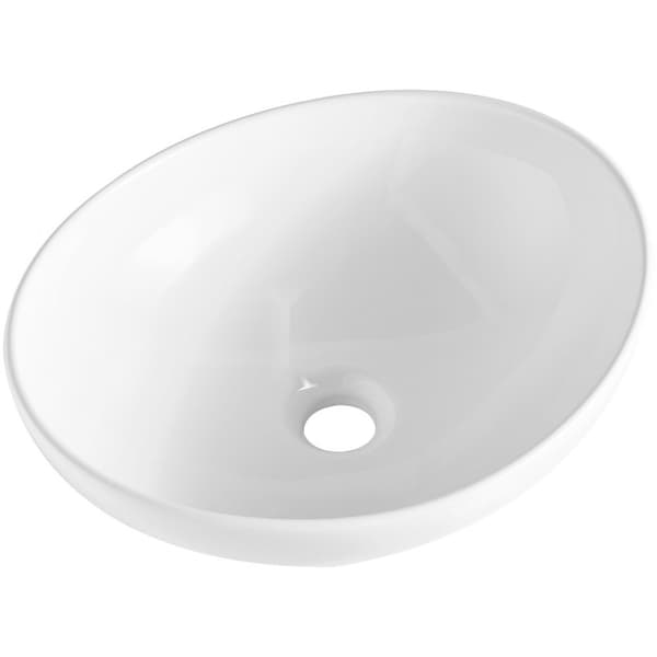 Moderne 16x13,4” keramisk karvask, badeværelsesvask til bordplade, elegant hvid design, holdbar kvalitet.