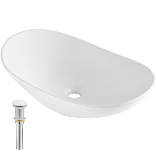 Moderne keramisk karvask 23,3 x 14,2 badeværelsesvaskebordplade, elegant design, holdbar overflade, nem at rengøre.