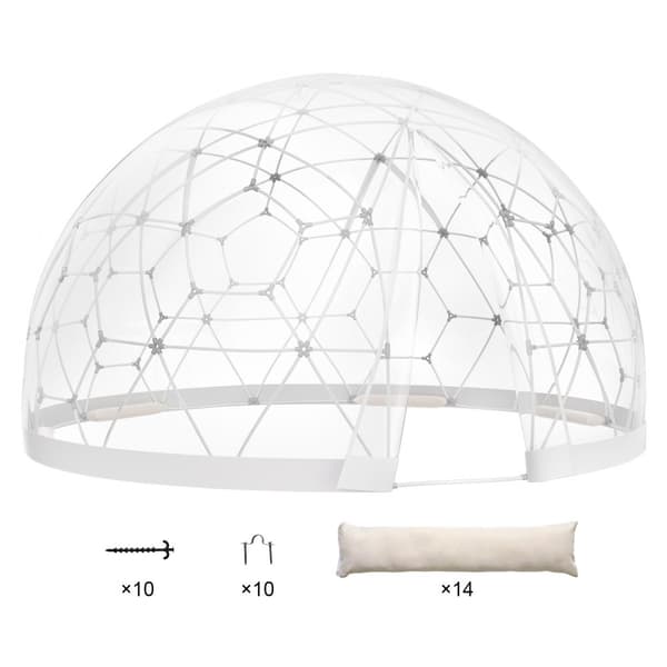 Kupolbubbeltält 12FT, Utomhus Camping, Transparenta Fönster, Hållbart Material, Lätt Montering, Väder- och Vindskydd