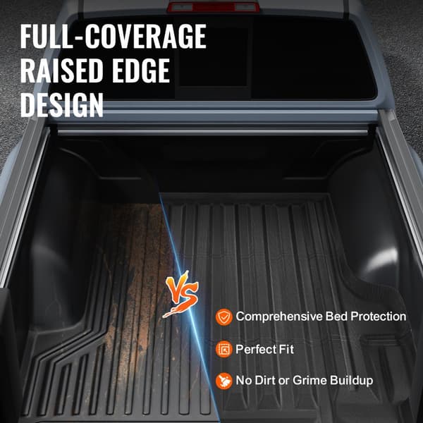 Truck Bed Mat 2022-2024 Nissan Frontier, TPE truckbedliner, slidstærkt tilbehør, skridsikker, vandtæt design.