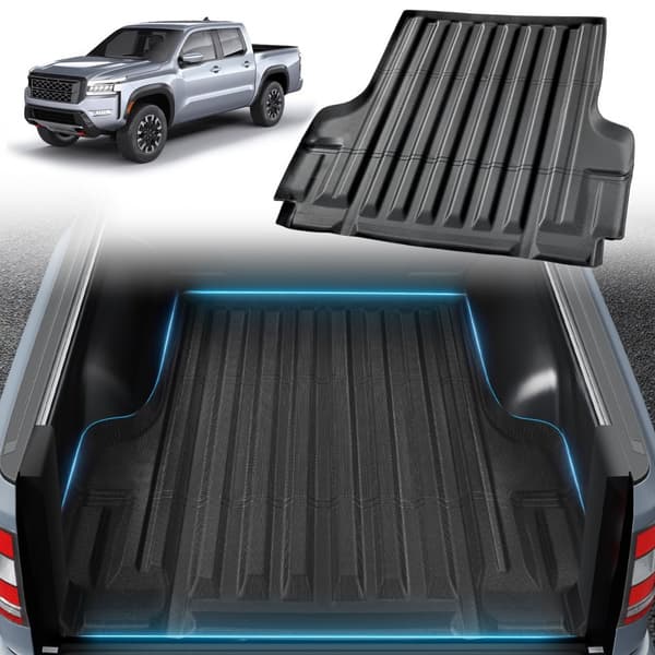 Truck Bed Mat 2022-2024 Nissan Frontier, TPE truckbedliner, slidstærkt tilbehør, skridsikker, vandtæt design.
